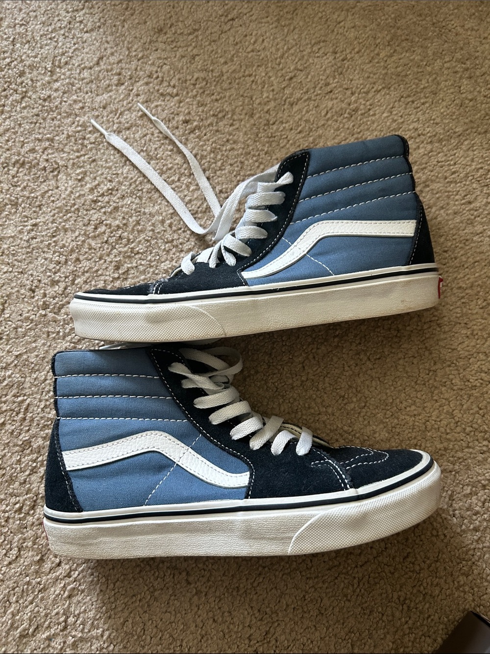 Vans Blue & Black High Top Skate Sneakers